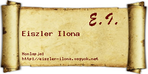 Eiszler Ilona névjegykártya